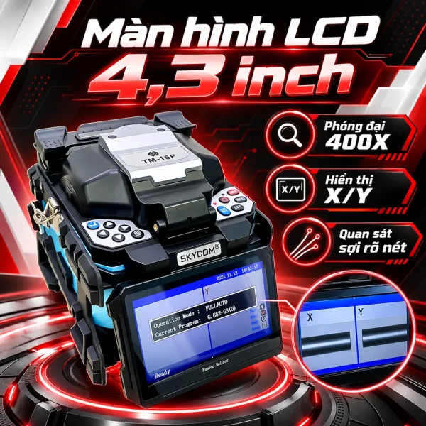 Máy hàn cáp quang Skycom TM-16F chính hãng