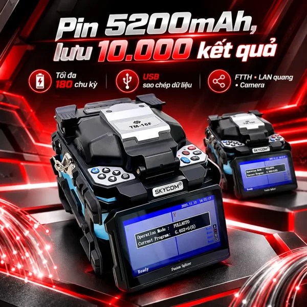 Máy hàn cáp quang Skycom TM-16F chính hãng
