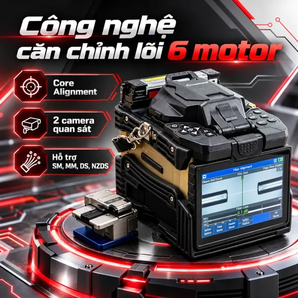 Máy hàn cáp quang Tumtec V9+ chính hãng
