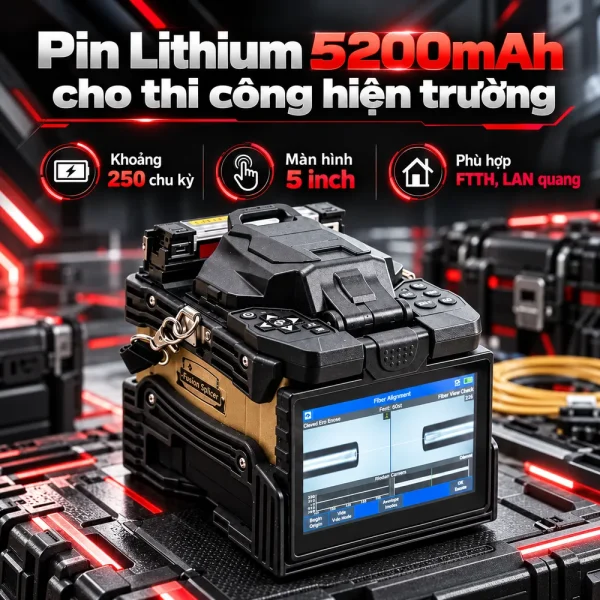 Máy hàn cáp quang Tumtec V9+ chính hãng