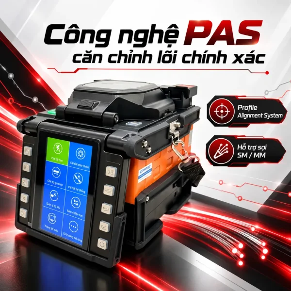 Máy hàn quang Comway C5 – Căn chỉnh lõi PAS, hàn nhanh 5 giây