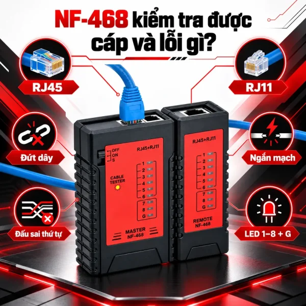 Máy test mạng NF-468 Noyafa