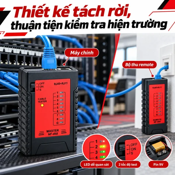 Máy test mạng NF-468 Noyafa