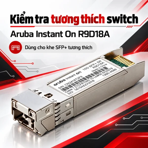 Module Aruba Instant On R9D18A 10G SFP+ LC SR 300m MMF