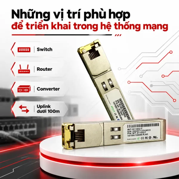 Module cổng đồng RJ45 Wintop WT-9110G/T
