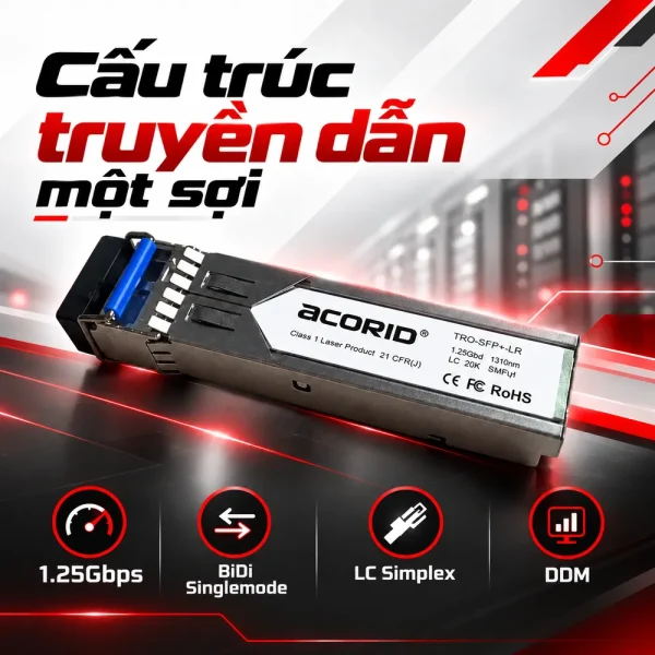 Module cổng quang Acorid IGSFP-LX20/13 1310nm, 1.25Gbps, 20Km