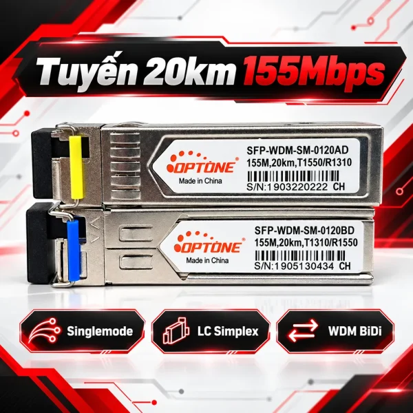 Module OPTONE SFP-WDM-SM-0120AD chính hãng giá tốt
