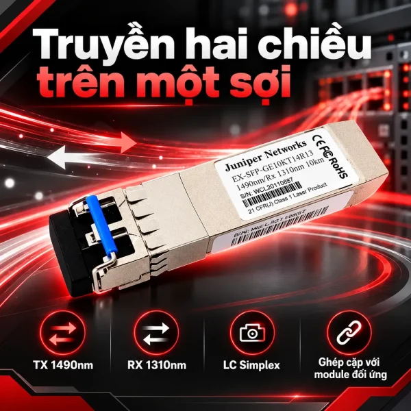 Module quang Juniper 1000Base-T EX-SFP-GE10KT14R13