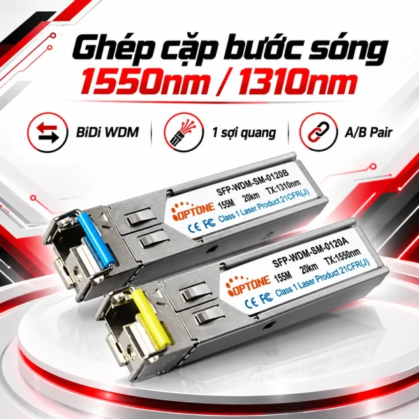 Module quang OPTONE SFP-WDM-SM-0120BD