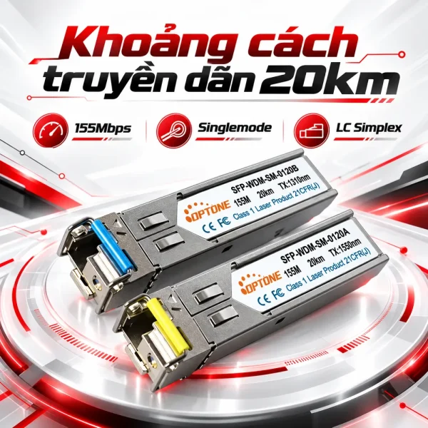 Module quang OPTONE SFP-WDM-SM-0120BD