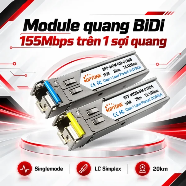 Module quang OPTONE SFP-WDM-SM-0120BD