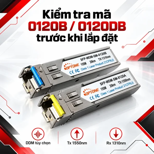 Module quang OPTONE SFP-WDM-SM-0120BD