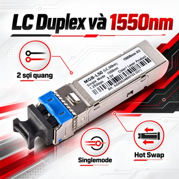 Module quang PLANET 1000Mbps Gigabit Ethernet SFP MGB-L50