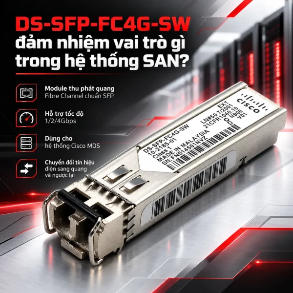 Module quang SFP+ Cisco 1/2/4 Gbps DS-SFP-FC4G-SW
