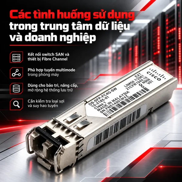 Module quang SFP+ Cisco 1/2/4 Gbps DS-SFP-FC4G-SW