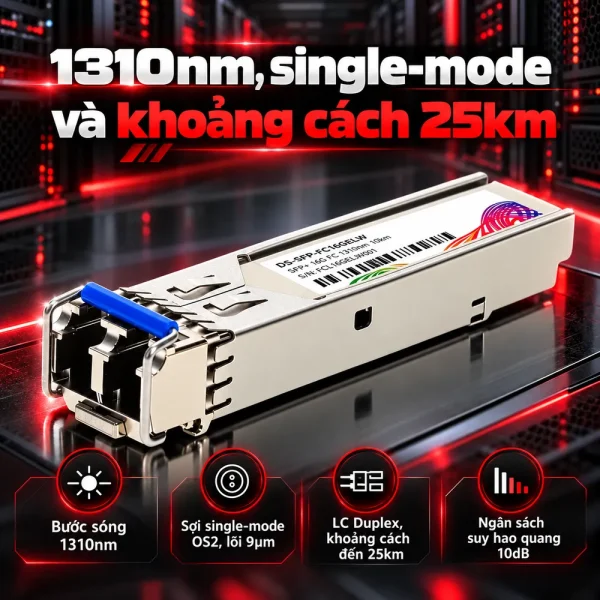 Module quang SFP+ Cisco 16 Gbps DS-SFP-FC16GELW