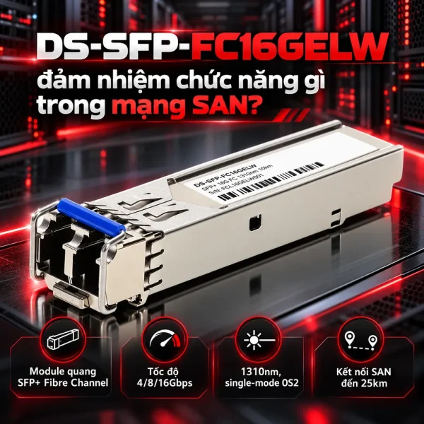 Module quang SFP+ Cisco 16 Gbps DS-SFP-FC16GELW