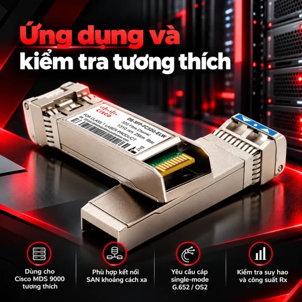Module quang SFP+ Cisco 32 Gbps DS-SFP-FC32G-ELW