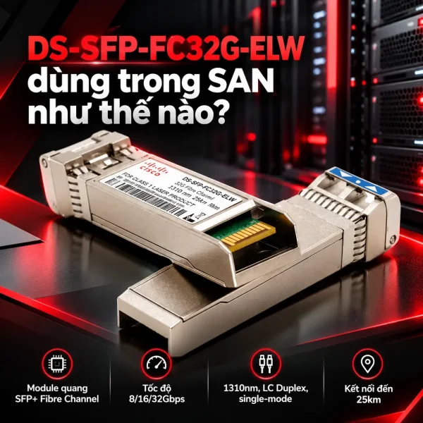 Module quang SFP+ Cisco 32 Gbps DS-SFP-FC32G-ELW