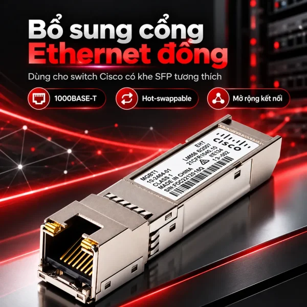Module quang SFP Cisco MGBT1 1000BASE-T