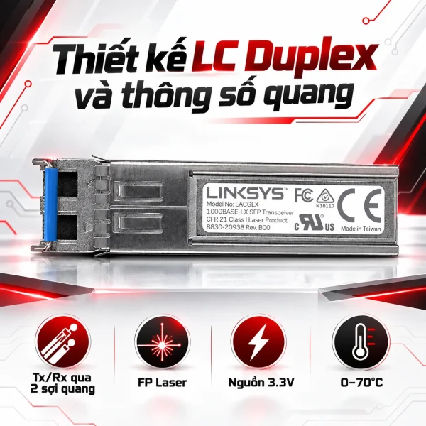 Module quang SFP Linksys LACGLX Singlemode 10km