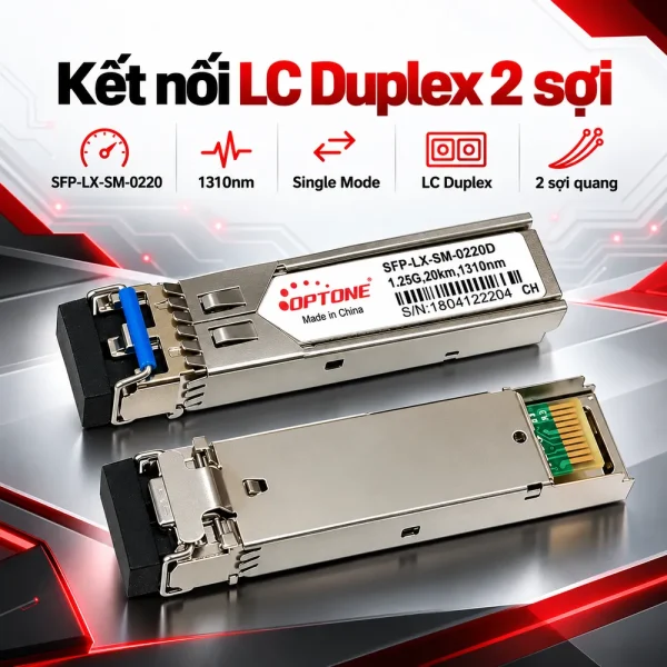 Module quang SFP-LX-SM-0220 Single Mode 1.25Gbps 20Km
