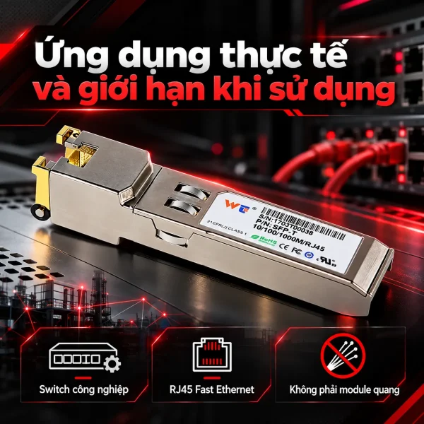 Module quang SFP WINTOP đồng công nghiệp SFP-100BASE-Tx