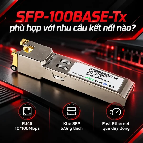 Module quang SFP WINTOP đồng công nghiệp SFP-100BASE-Tx