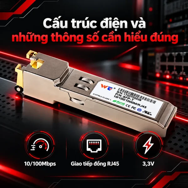 Module quang SFP WINTOP đồng công nghiệp SFP-100BASE-Tx