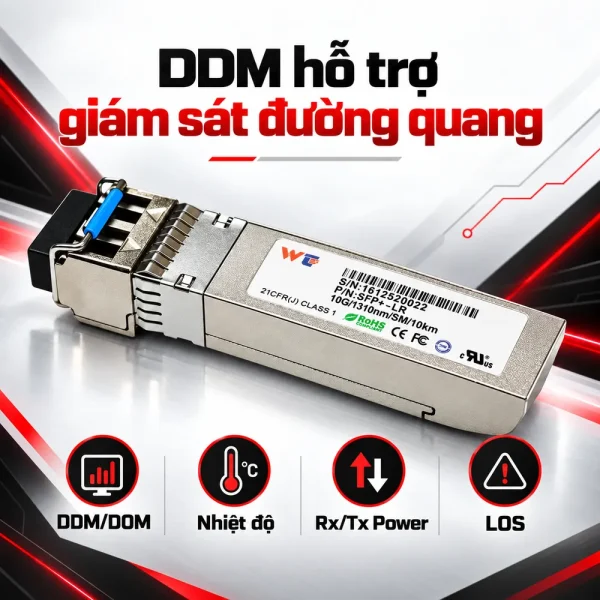 Module quang SFP+ Wintop WT-SFP+-LR 10KM 10Gbps LC Duplex