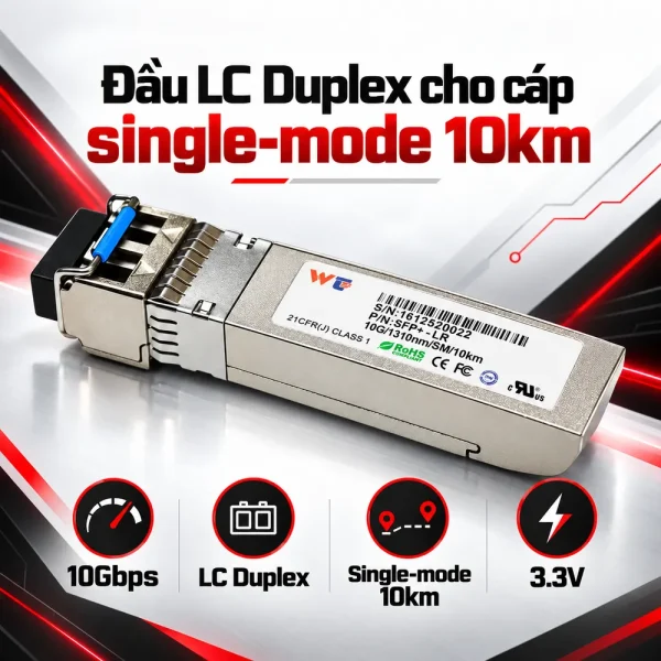Module quang SFP+ Wintop WT-SFP+-LR 10KM 10Gbps LC Duplex