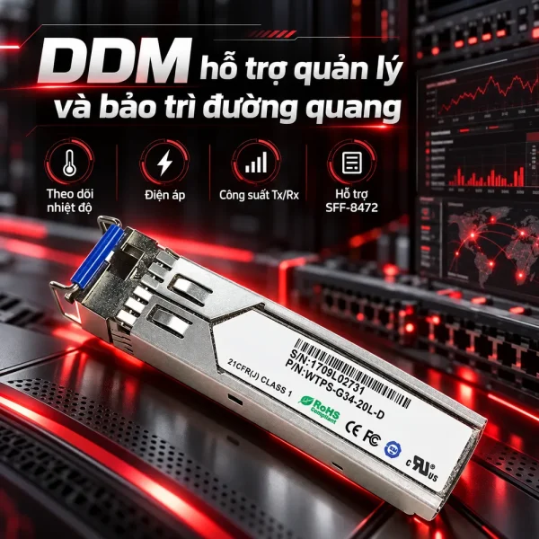 Module quang SFP WINTOP WTPS-G34-20L-D