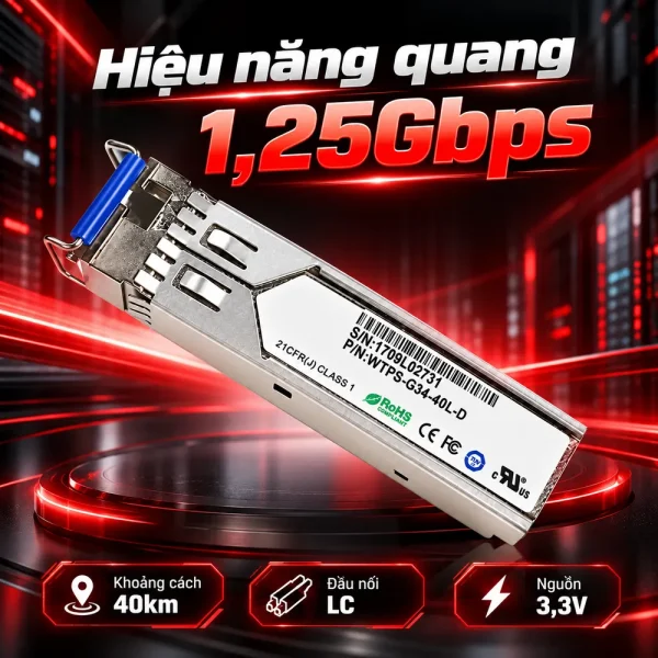 Module quang SFP WINTOP WTPS-G34-40L-D 1310FP
