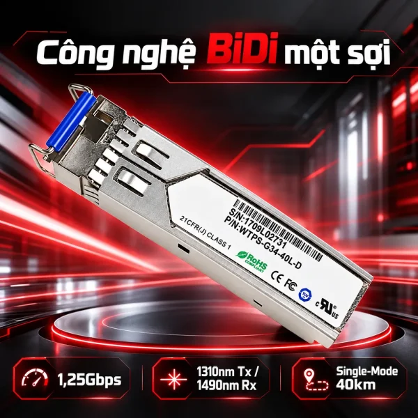 Module quang SFP WINTOP WTPS-G34-40L-D 1310FP