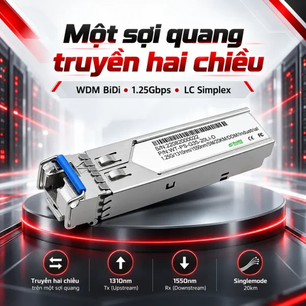Module quang Wintop SFP 1 sợi Single mode YTPS-G35-20L
