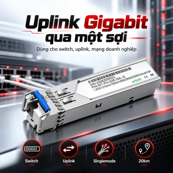 Module quang Wintop SFP 1 sợi Single mode YTPS-G35-20L