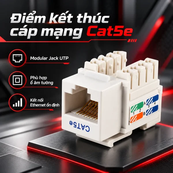 Nhân mạng COMMSCOPE/AMP Cat5e chính hãng – Modular Jack Cat5e