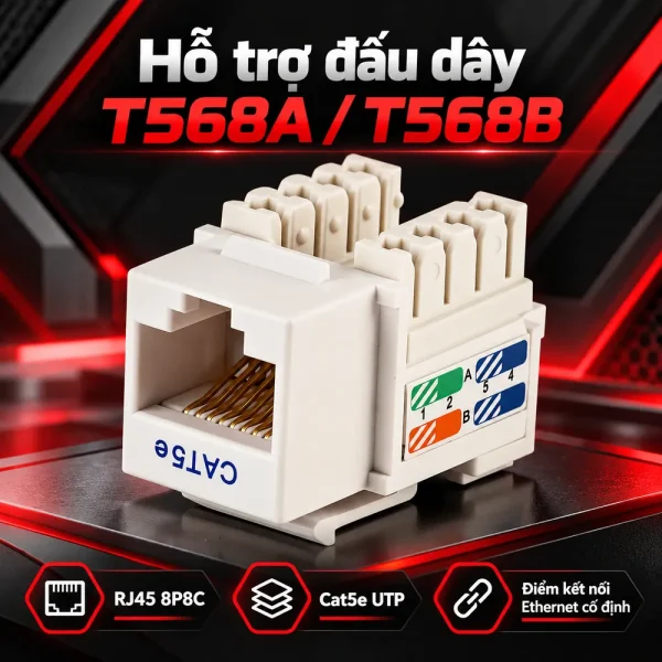 Nhân mạng COMMSCOPE/AMP Cat5e chính hãng – Modular Jack Cat5e