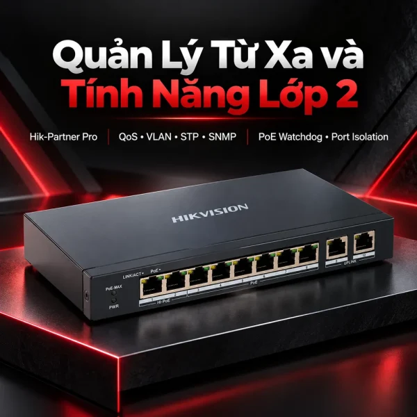 Smart Switch PoE DS-3E1510P-SI 8 cổng HIKVISION