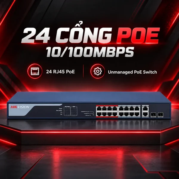 Switch POE 24 Cổng HIKVISION DS-3E0326P-E(B)