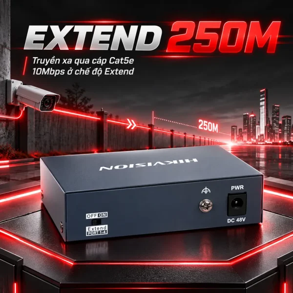 Switch POE 4 Cổng HIKVISION DS-3E0105P-E(B)