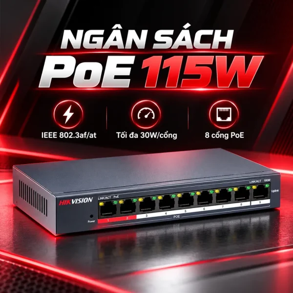 Switch POE 8 Cổng HIKVION DS-3E0109P-E(C)