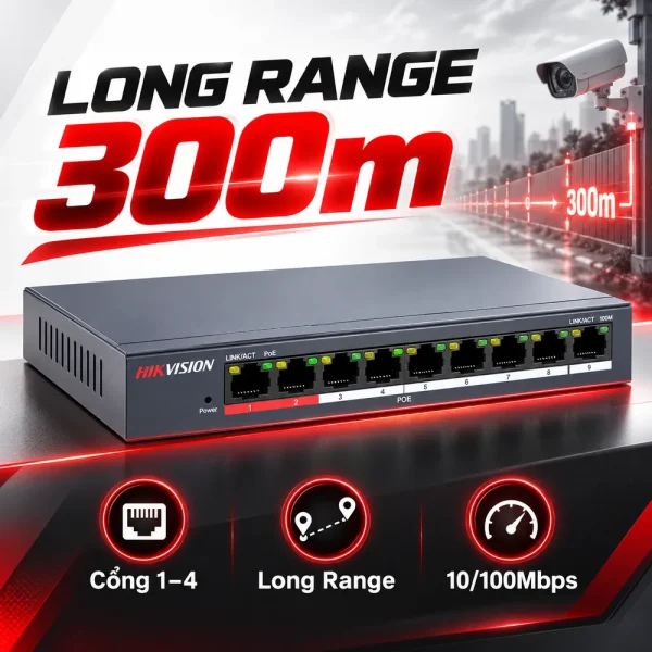 Switch POE 8 Cổng HIKVION DS-3E0109P-E(C)