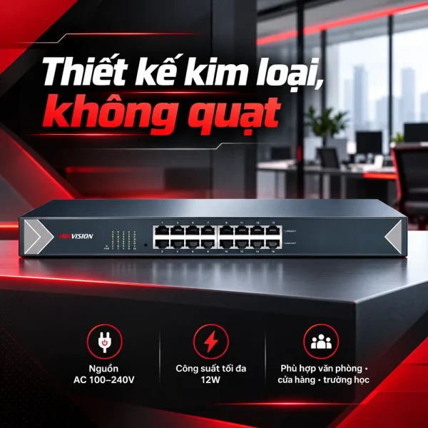 Switch POE HIKVISION 16 Cổng DS-3E0516-E