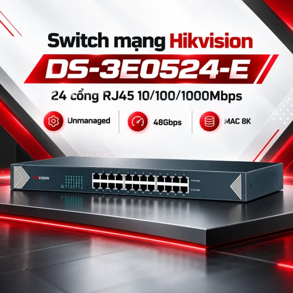 Switch POE HIKVISION 24 Cổng DS-3E0524-E