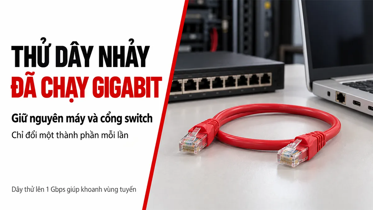 thử dây nhảy đã chạy gigabit